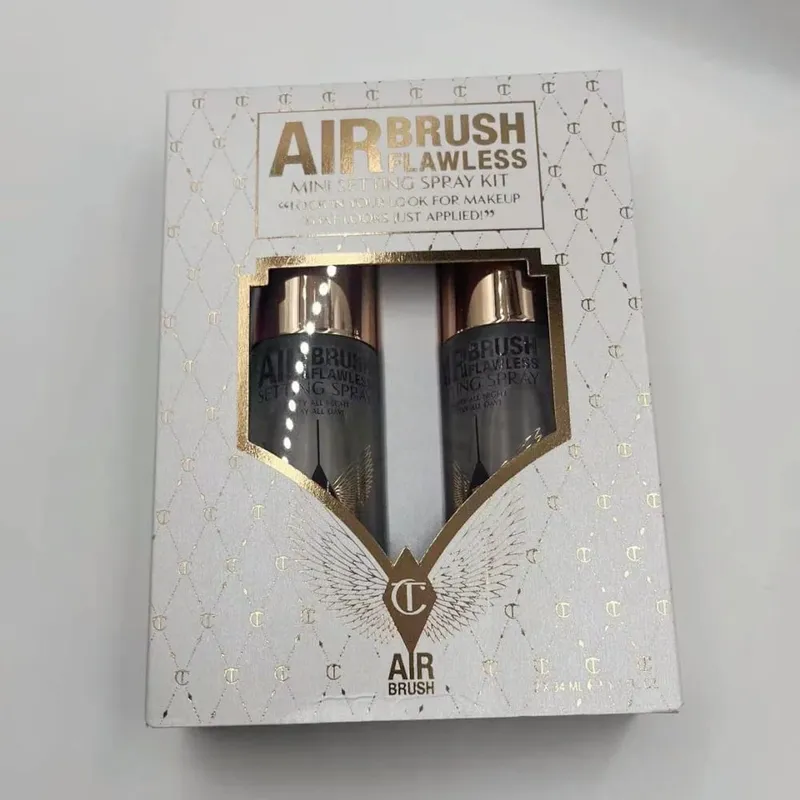 Charlotte Tilbury Airbrush Flawless Setting Spray 100 ml 34 ml 2-teiliges Set Setting Spray Feuchtigkeitsspendendes Hydrat Oil Control Make-Up Geschenk — image 1