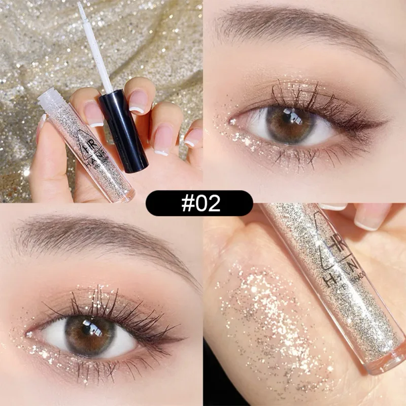 Pearlescent Fine Shimmering Eye Shadow Cecair Kalis Air Mekap Mata Cecair Cecair Pearlized Eyeshadow Glitter — image 8