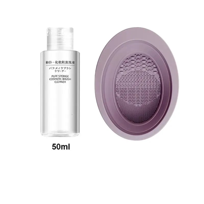 Make-up Pinsel Schwamm Mixer Puff Reiniger Make-Up-Tools Waschen Reinigung Flüssigkeit Schüssel Luft Trocknen Netto Set Für Pulver Lidschatten — image 12