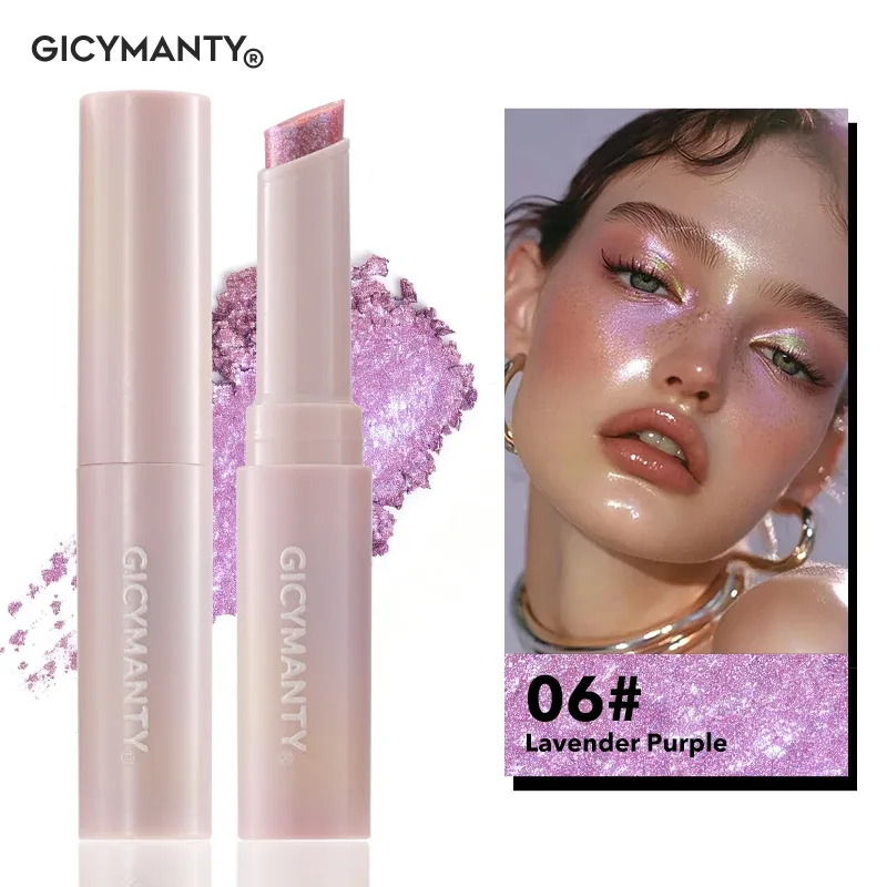 Barra de sombra de ojos brillante, película de secado rápido, luz de bloqueo, sombra de ojos brillante que no se decolora, resaltador de labios para el cuerpo y la cara — image 12