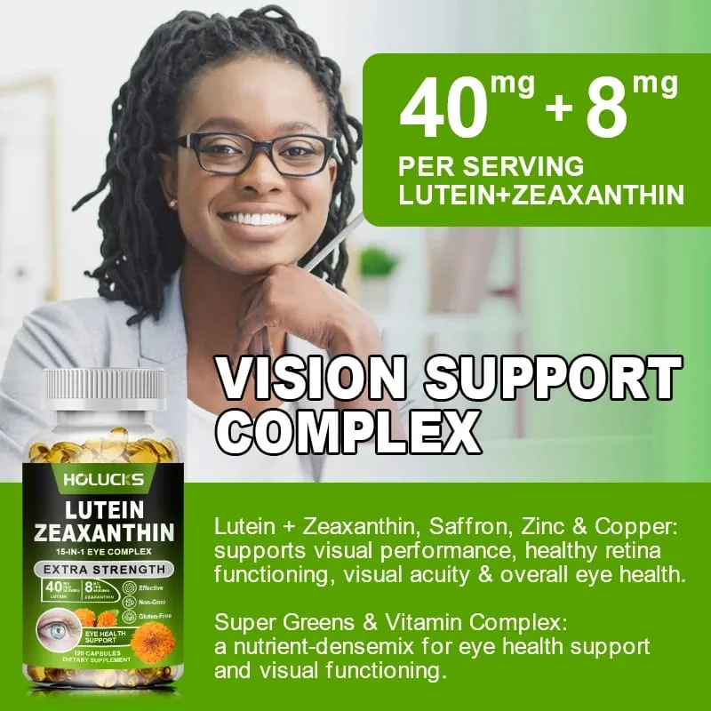 Fortschrittliches Lutein- und Zeaxanthin-Ergänzungsmittel mit Vitamin E für die Gesundheit der Makula und die Klarheit der scharfen Sehlinse sowie die Nachtsicht. Ohne Gentechnik — image 6