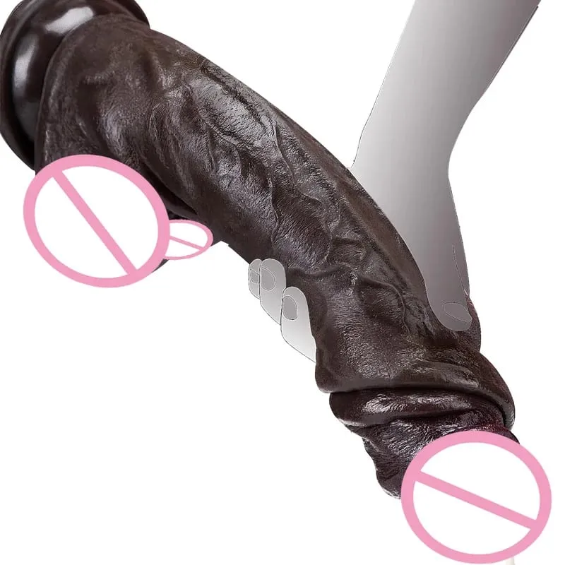 Donna Realistica Morbida Doppio Strato di Pelle di Silicone Scorrevole Prepuzio Testicoli Dildo Massaggiatore Anale Pene Butt Plug Giocattoli Adulti Del Sesso18 — image 3