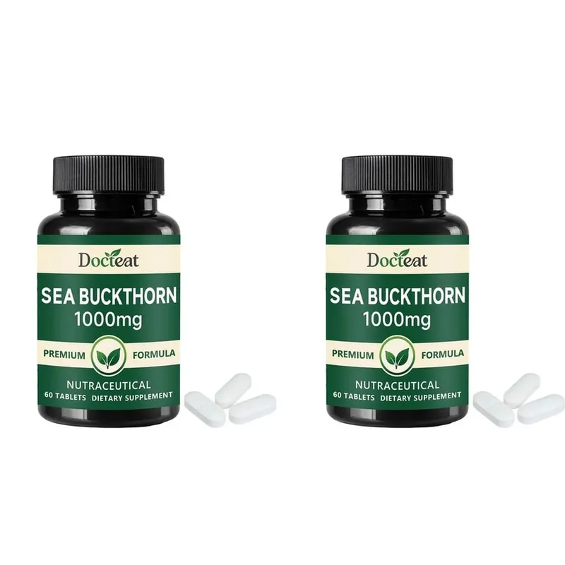 Docteat Havtorn 1000mg Tabletter Daglig Immunfunktion Støtte Antioxidant Ernæring Vitamin C Zink Vitamin D3 60 Tabletter — image 8