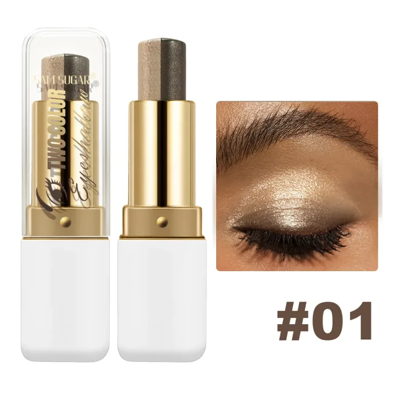 צבע כפול צללית סטיק גליטר Highlight Shadow Stick איפור עיניים עמיד למים שימר מתכתי איפור צללית — image 9