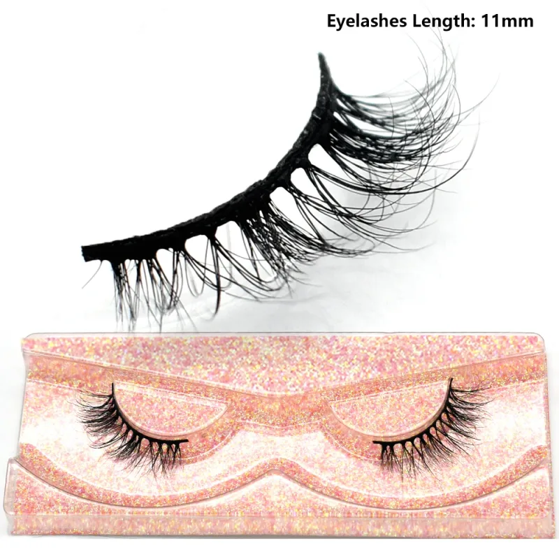 Pestañas de medio ojo, pestañas postizas cortas de visón 3D naturales, tira cruzada fina y esponjosa, pestañas postizas suaves, media extensión de pestañas, maquillaje — image 20