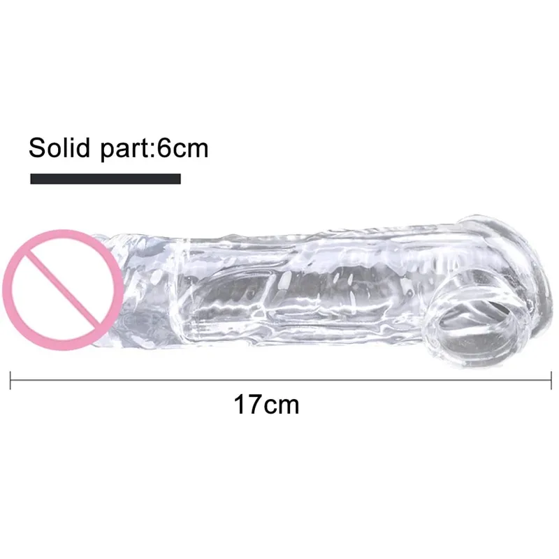 Realistic Penis Extension Cock Sleeve Reusable Silicone Penis Enlarger Delay Condoms For Men Dildo Enhancer Sex Toys Erotic Shop