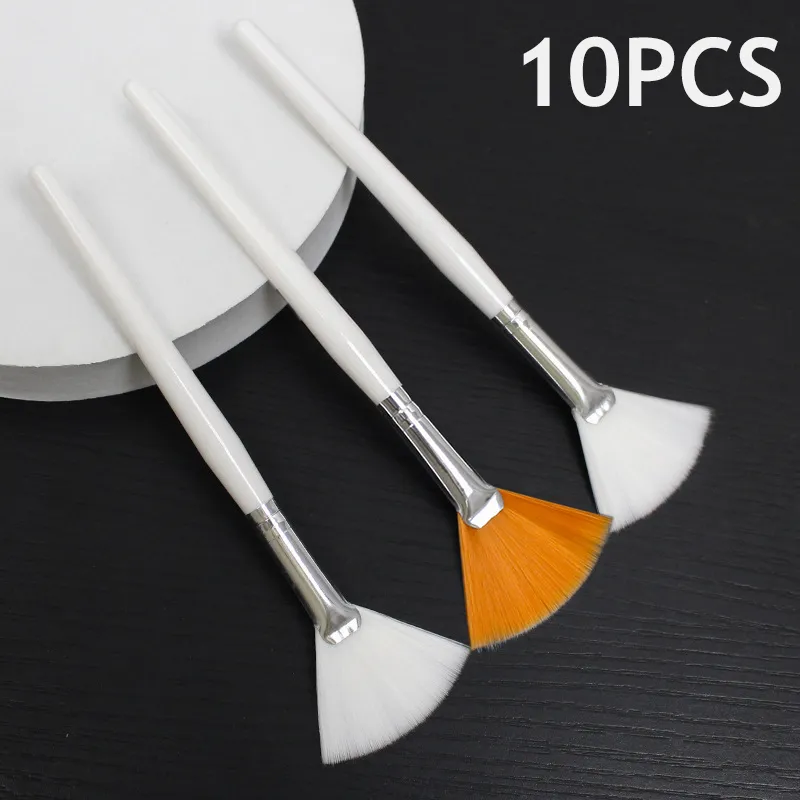 3-10pcs 실용적인 페이셜 브러쉬 DIY 페이스 마스크 브러쉬 세트 소프트 팬 메이크업 브러쉬 여성용 화장품 도구 뷰티 메이크업 브러쉬 — image 1