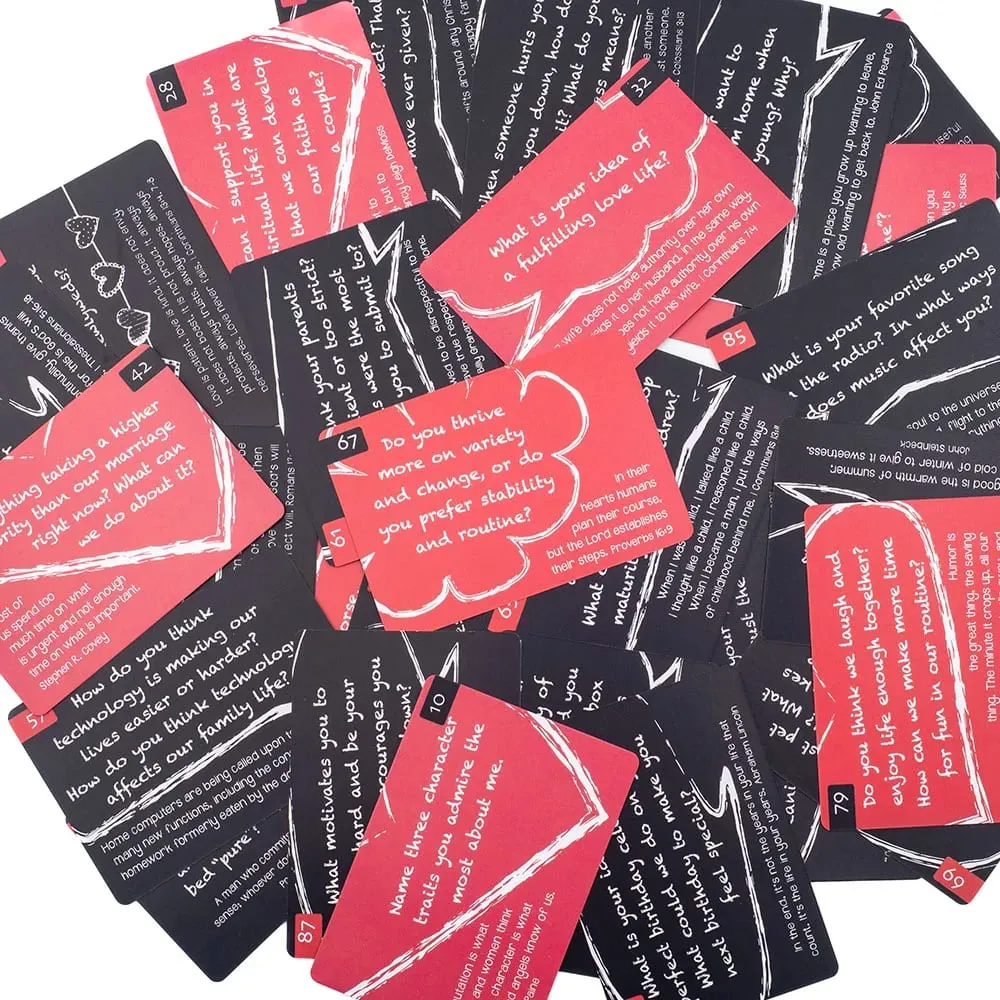 Avviatori di conversazione per mariti e mogli Set di carte da gioco per coppie per la comunicazione in camera da letto e un divertente gioco da tavolo — image 6