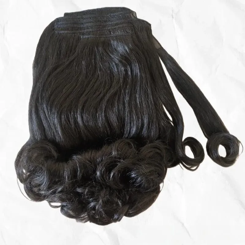 Blice Wrap Around Kinky Straight Tail Warping Curl Synthetic Fluffy 6PCS All-In-One 17Clips-In Haarverlängerungs-Haarteile — image 4