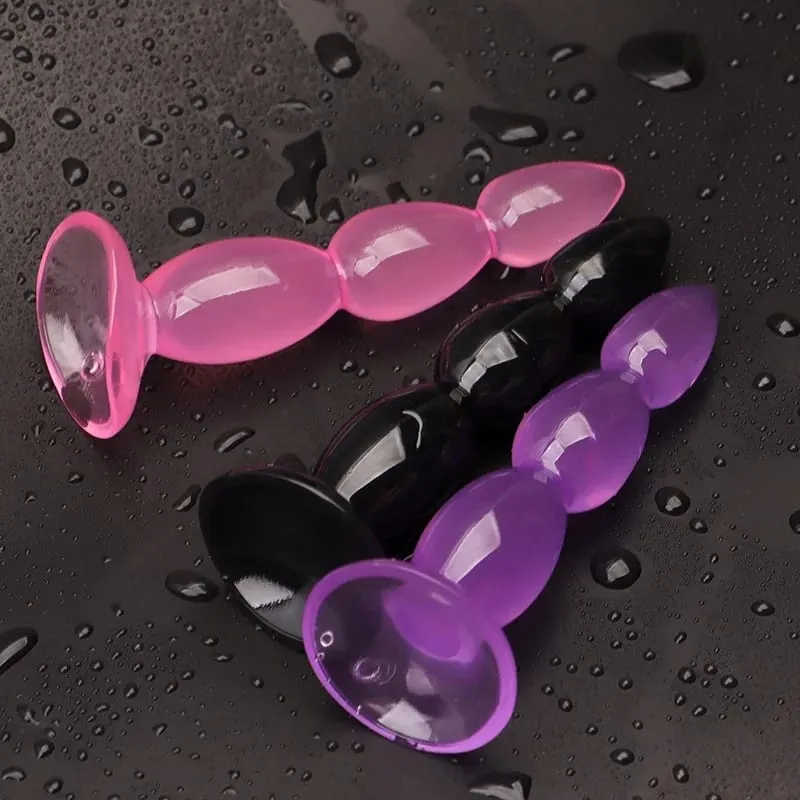 1PC BUTT Plug Dildo BUTT นวดต่อมลูกหมาก Unisex เซ็กซี่ Stopper TPE Anal Plugs ลูกปัดของเล่นสำหรับผู้ใหญ่สำหรับผู้ชายผู้หญิงผู้ใหญ่เกม — image 4