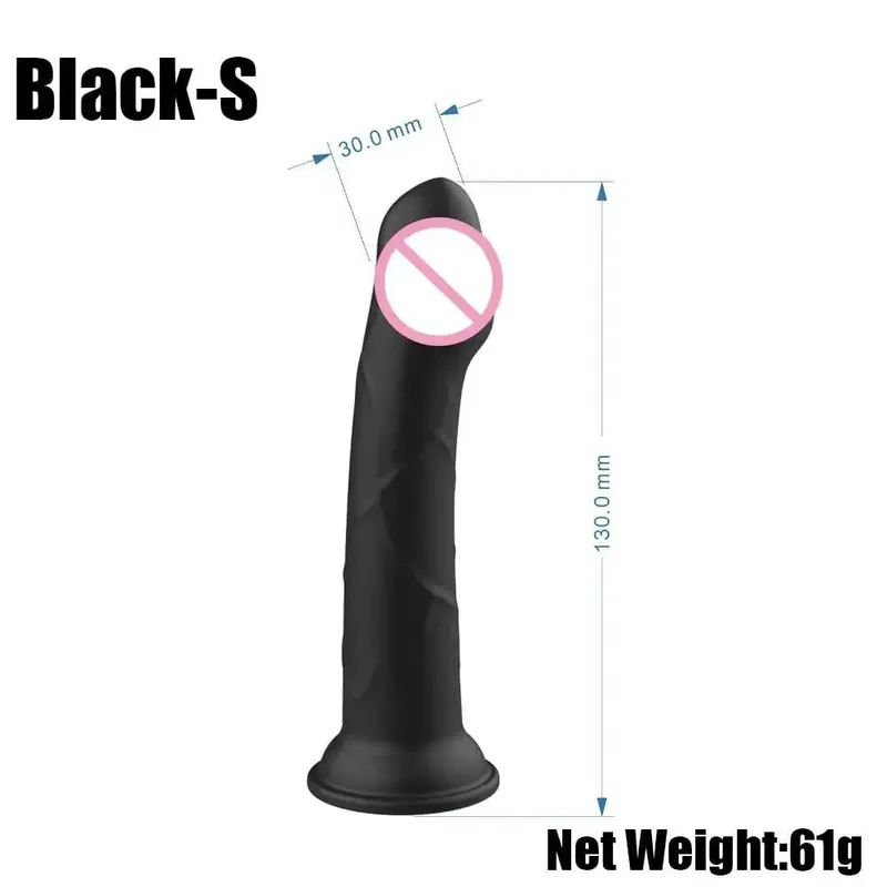 Realistico piccolo dildo in gelatina di silicone per donne con ventosa compatibile con strapon plug anale giocattolo del sesso per adulti per donne — image 11