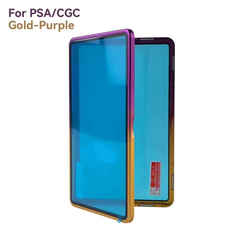 Étui de protection pour cartes classées en alliage d'aluminium, couleur dégradée, pour PSA/BGS, résistant aux UV et aux rayures, support d'affichage pare-chocs pour cartes de commerce — image 29