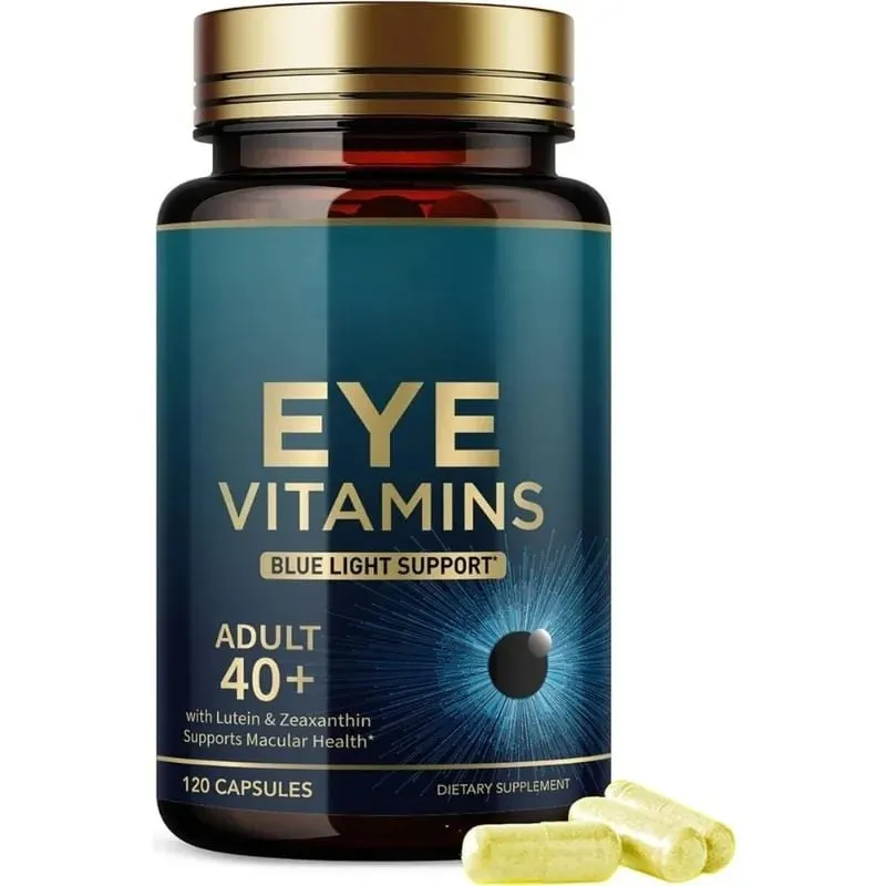Capsule di vitamine per gli occhi Supporto alla luce blu con luteina e zeaxantina per oltre 40 anni Supporto per la salute maculare per uomini e donne 120 capsule