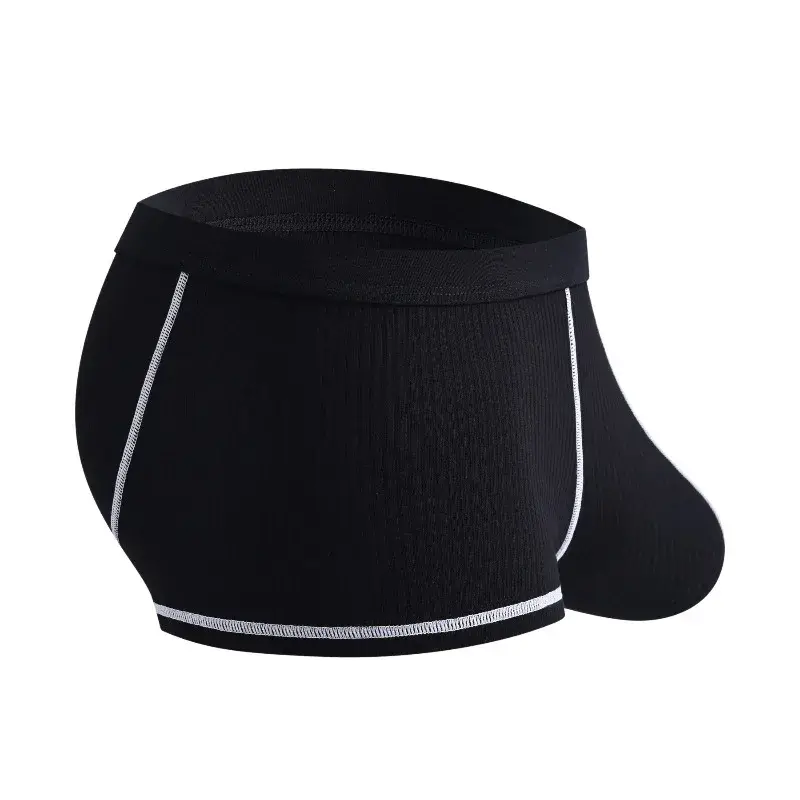 Cueca boxer masculina grande, bolsa escrotal, estiramento sólido, cintura baixa, respirável, bolsa de cornete em u, tronco confortável — image 3