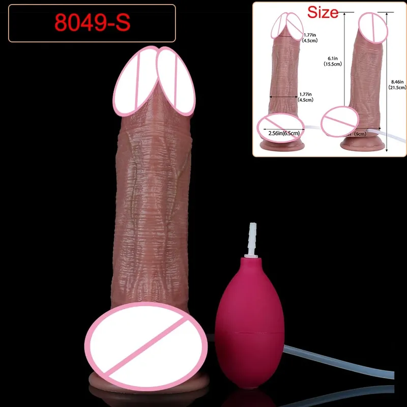 Hluboké žíly Ultra stříkající dildo Silikon Skin Touch Dlouhá ejakulační zátka na zadeček Pro muže Ženy Stimuluje G-Spot 18+ Sexuální hračky — image 32