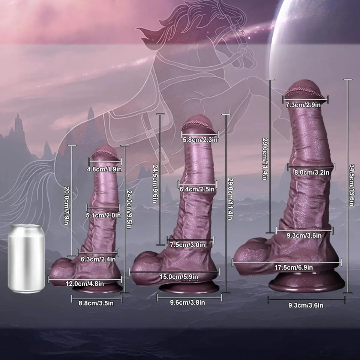 ขนาดใหญ่พิเศษม้าDildo 3.2 ''เส้นผ่านศูนย์กลางมอนสเตอร์ใหญ่Dildosพร้อมถ้วยดูดสำหรับAnalสัตว์แฟนตาซีของเล่นสำหรับผู้หญิงผู้ชายเกย์ 18 — image 6