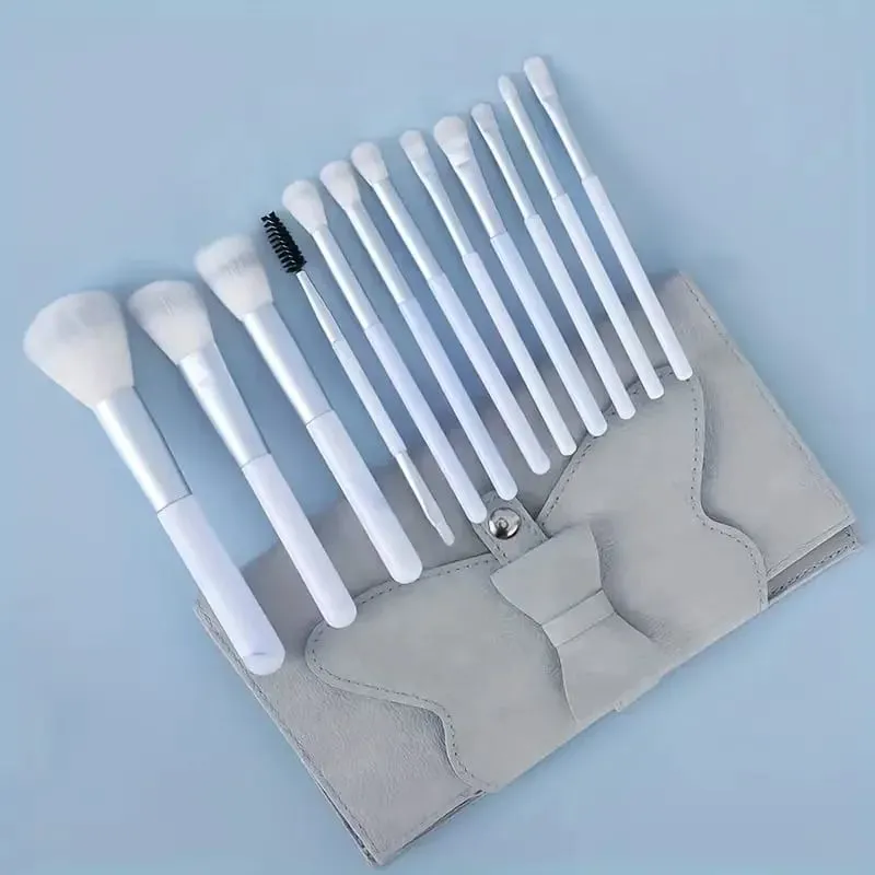 12PCS Set Berus Mekap Bedak Penyapu Bedak Penyapu Bedak Mata Pembayang Mata Kabuki Blending Kosmetik Alat Solek Wanita Gebu Lembut — image 5