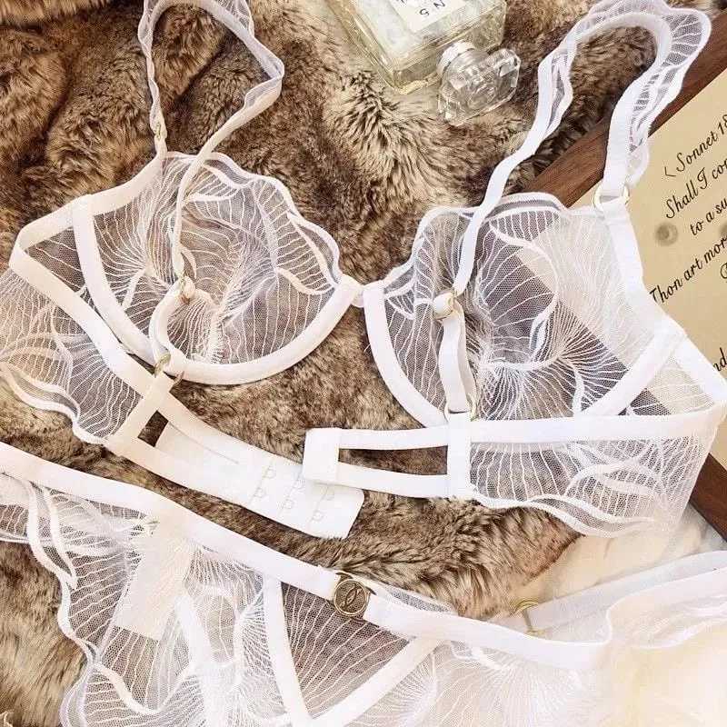 Σουτιέν Pure Desire Christmas Minimizer Διαφανές Διχτυωτό Μεγάλο Μπούστο Ρυθμιζόμενο Μαλακά Σύρματα Κομψά Εσώρουχα UK μεγέθη MOYISU AB — image 4