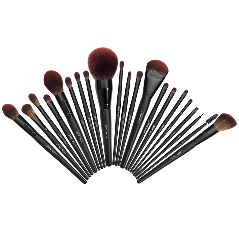 Jessup Make-up-Pinsel-Set, 3-21-teilig, Premium-Synthetik, großer Puderpinsel, Foundation, Concealer, Lidschatten, Eyeliner, Spoolie aus Holz, T271