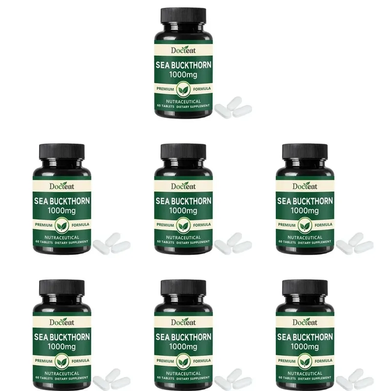 Docteat Havtorn 1000mg Tabletter Daglig Immunfunktion Støtte Antioxidant Ernæring Vitamin C Zink Vitamin D3 60 Tabletter — image 13