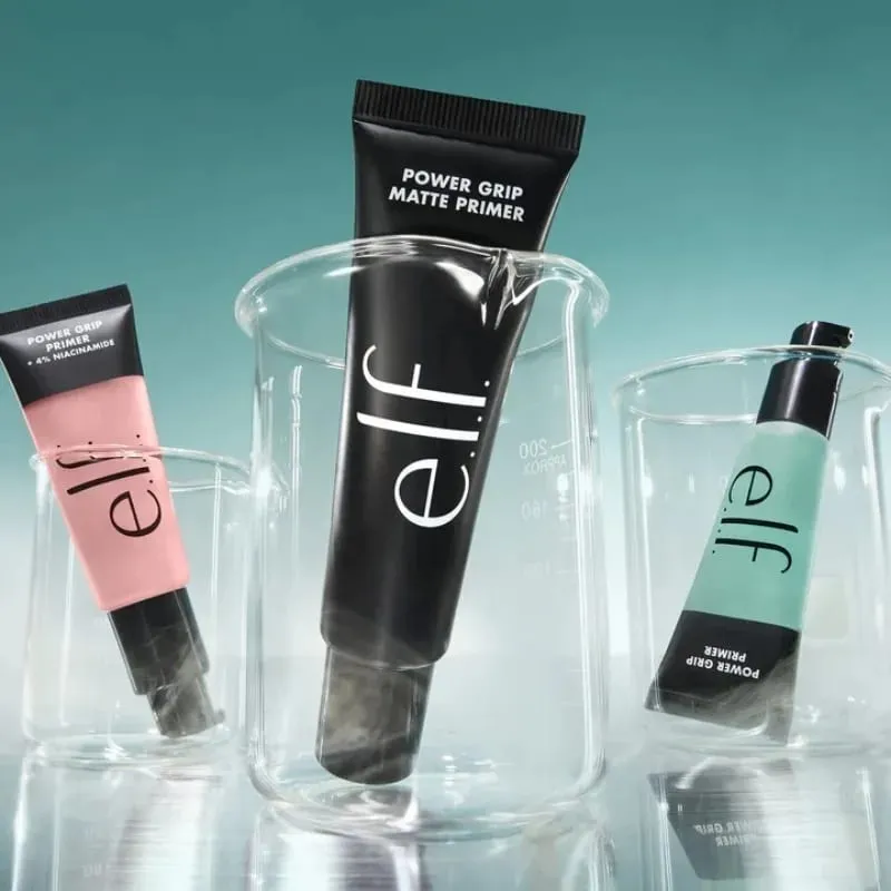 Elf Liquid Poreless Putty Primer Power Grip Matte Primer Dewy Setting Spray Halo Glow Liquid Filter & Blush Beauty Wand — image 3