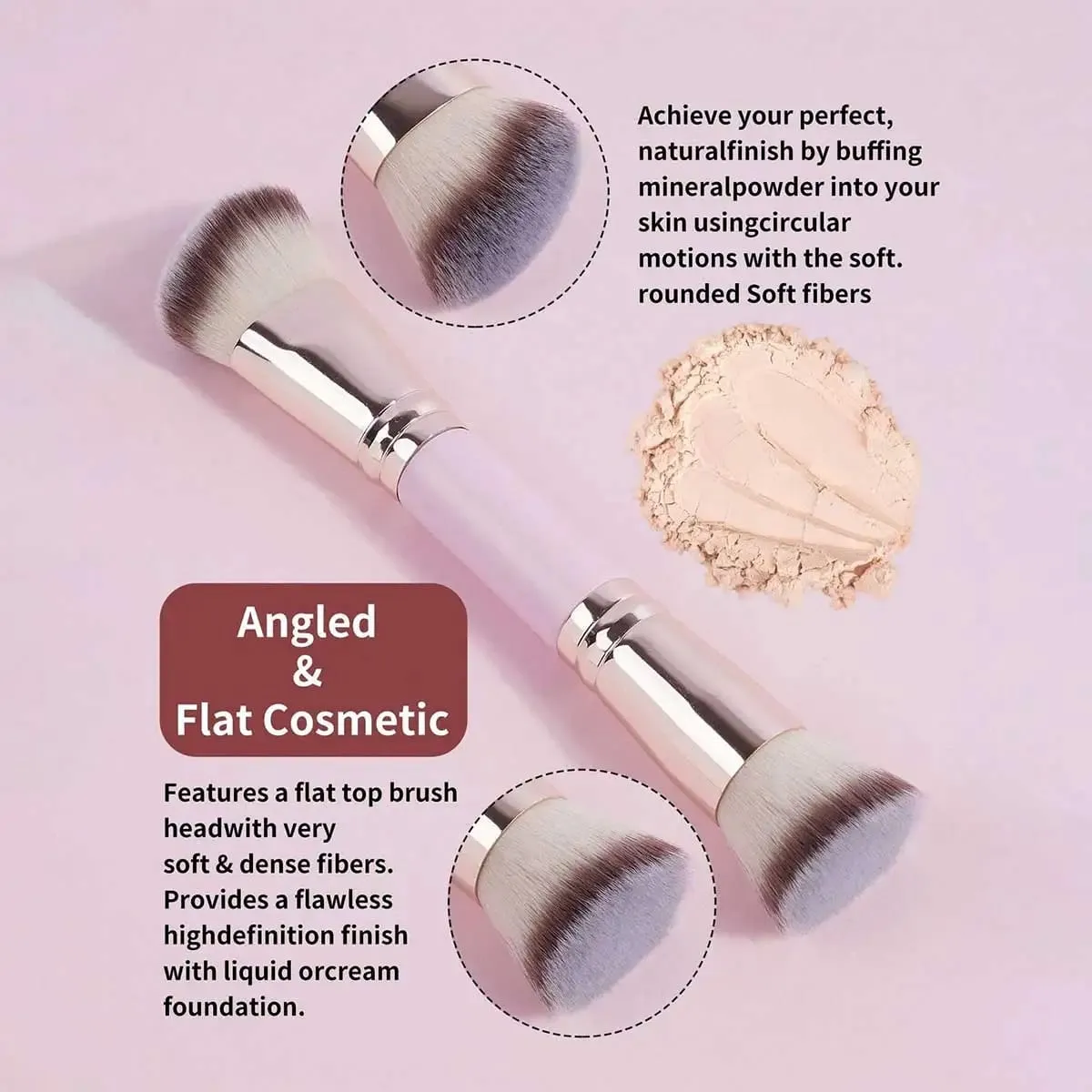 Juego de brochas de maquillaje básicas con caja, 4 Uds., base de doble punta, detalles de colorete en polvo, brochas para sombra de ojos, viajes para principiantes — image 4