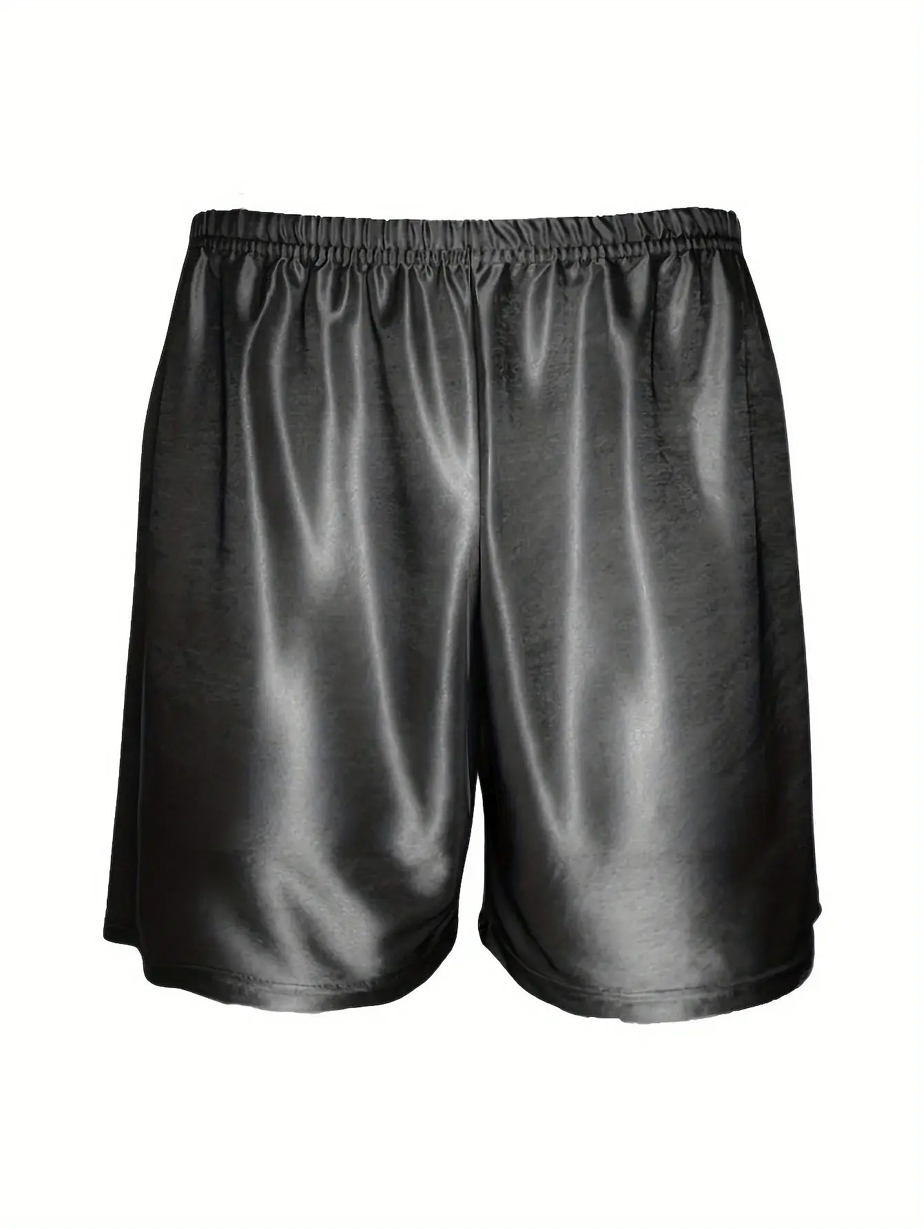Pantalones cortos de satén y seda helada para hombre, ropa interior ligera, suave, cómoda, transpirable, absorbe el sudor, informal, para dormir, 1 ud. — image 5