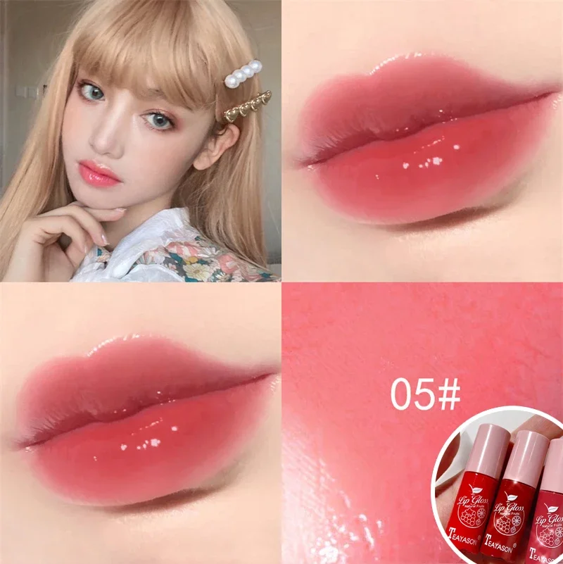 Brillant à lèvres miroir léger en verre Transparent, hydratant durable, liquide imperméable, nacré, brillance Fine