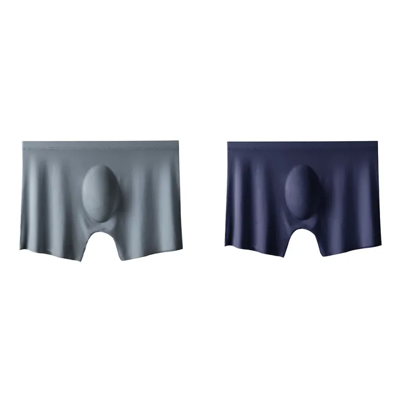 2Pc Men's Panties Ice Silk Underwear Men Underpants Boxers Seamless Man Ultra-thin Cool Breathable Boxer Shorts Male Boxershorts