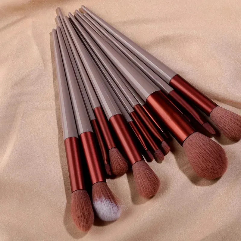 13/8 stk bløde fluffy makeup børster sæt til kosmetik Foundation Blush Powder Øjenskygge Kabuki Blending Makeup børste skønhedsværktøjer — image 4