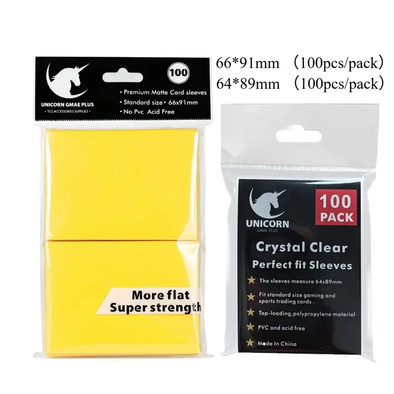 200PCS pouzdra na karty Sběratelské karty Dvouvrstvé matné pouzdro na karty standardní velikosti pro Pokémon MTG Baseball Sportovní karetní stolní hru — image 10