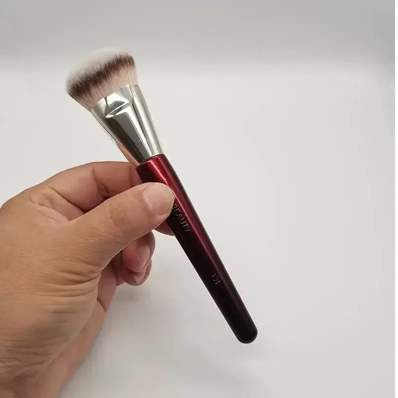1 unidad 101 brochas de maquillaje para base contorneada, corrector y Base líquida en ángulo, brochas de maquillaje con mango de madera roja, herramientas cosméticas 506 — image 2