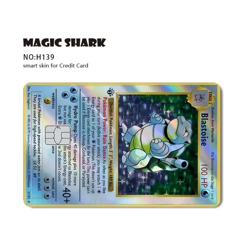 Charizard Gyarados Venusaur Blastoise Mewtwo Squirtle Snorlax Holographic Laser Credit Debit Card Film Skin Sticker — image 11