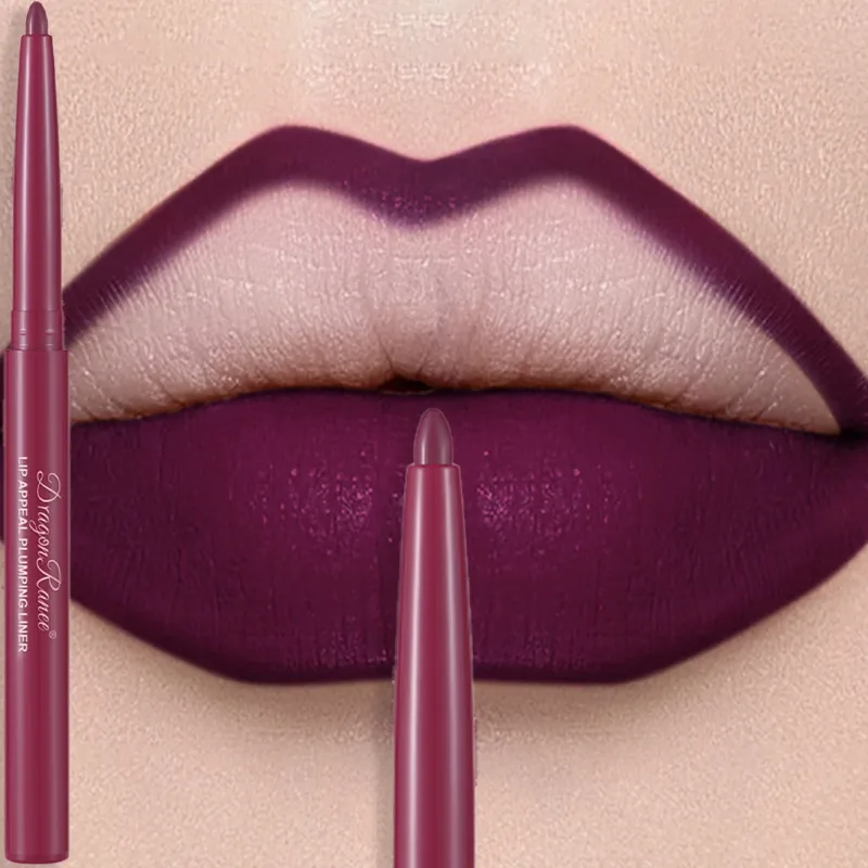Matita per labbra luccicante pastello opaco matita per labbra impermeabile a lunga durata pasta di fagioli nudi rossetto rosso velluto contorno labbra trucco — image 18