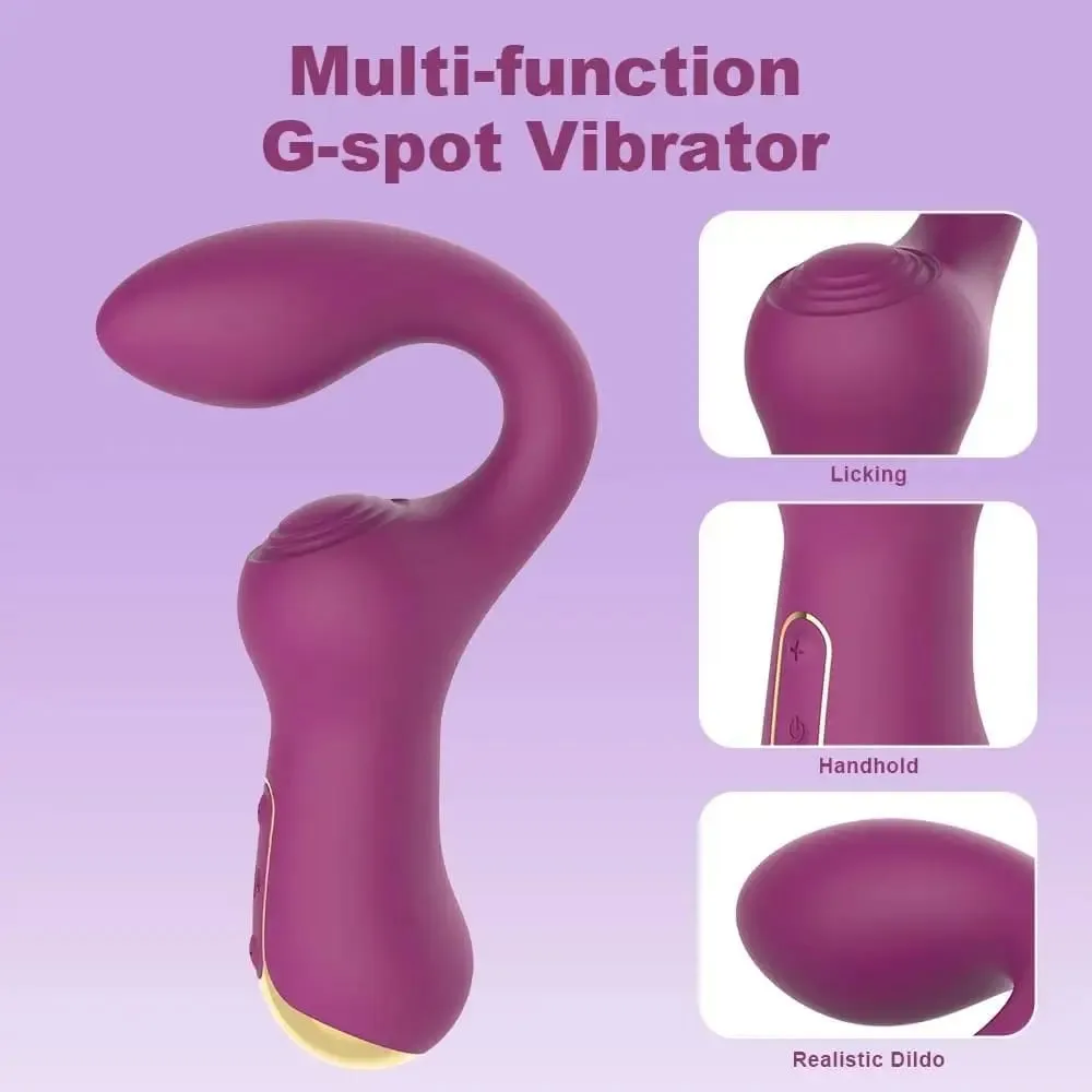 더블 클리토리스 자극기 G-Spot 진동기 강력한 태핑 Fapping Finger 항문 딜도 질 마사지기 여성 성인을위한 섹스 토이 — image 6