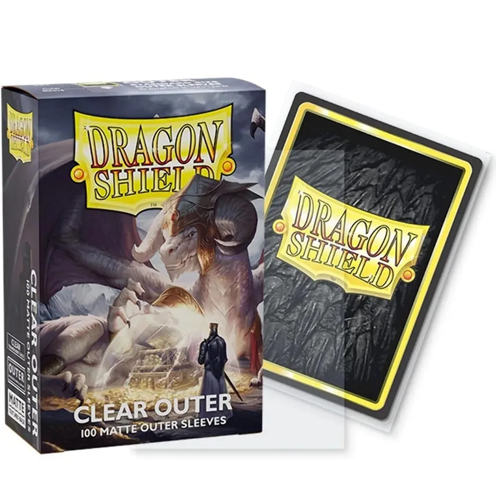 Lot de 100 boucliers Dragon mats transparents : les manchons extérieurs sont lisses et résistants – Compatible avec les cartes Magic PKM.