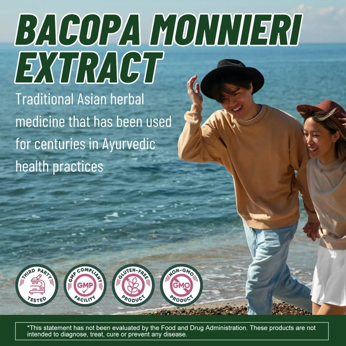 Chiết xuất Bacopa Monnieri - Giúp suy nghĩ minh mẫn và cải thiện trí nhớ Trì hoãn lão hóa daBổ sung — image 3