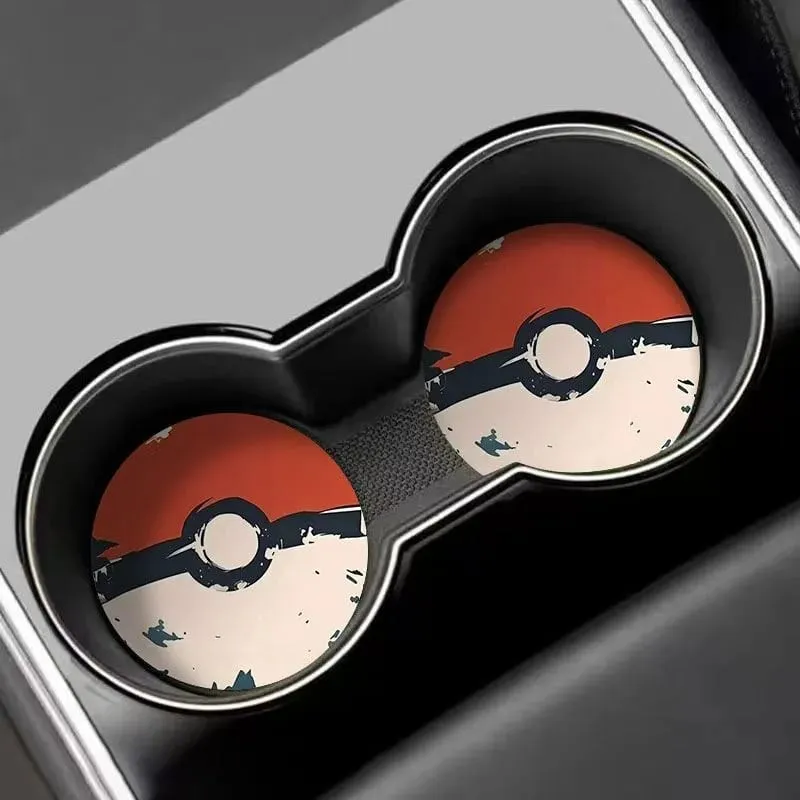 Pokémon Coaster Anime Perifer Personlighet Trend Praktisk Bil Coaster Ny modell Halkfri tecknad Coaster — image 3