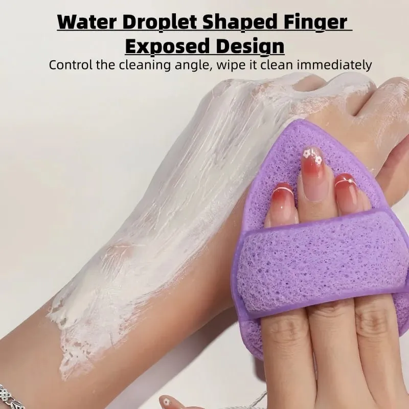 4PCS/Lot Poket Pengelupasan Semulajadi Pembersih Wajah Sedutan Air Bentuk Titisan Air Konjac Span Alat Pembersih Wajah Kosmetik Puff — image 5