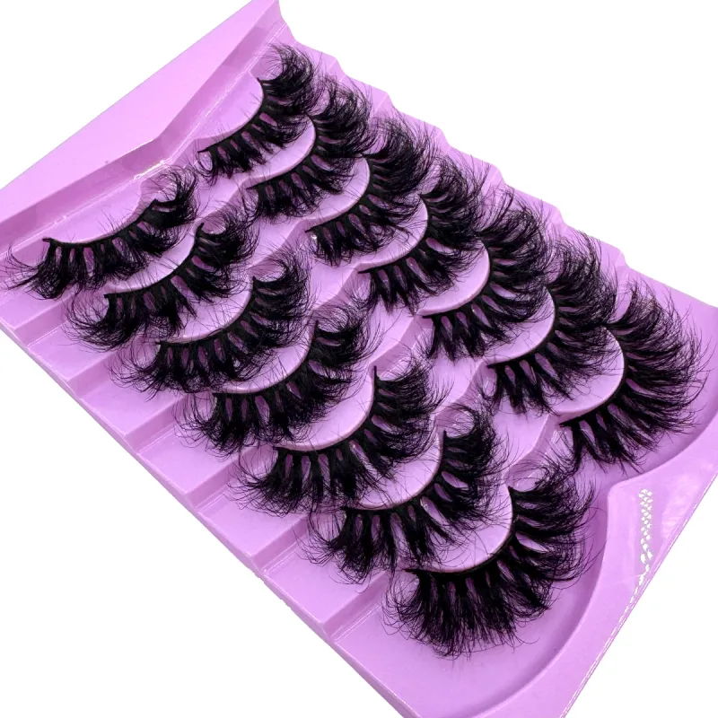 7 Paar flauschige Wimpern 10–25 mm, 3D-Nerzwimpern, lange, dicke, natürliche falsche Wimpern, Großhandel für Wimpernverkäufer, Make-up-Nerzwimpern — image 8