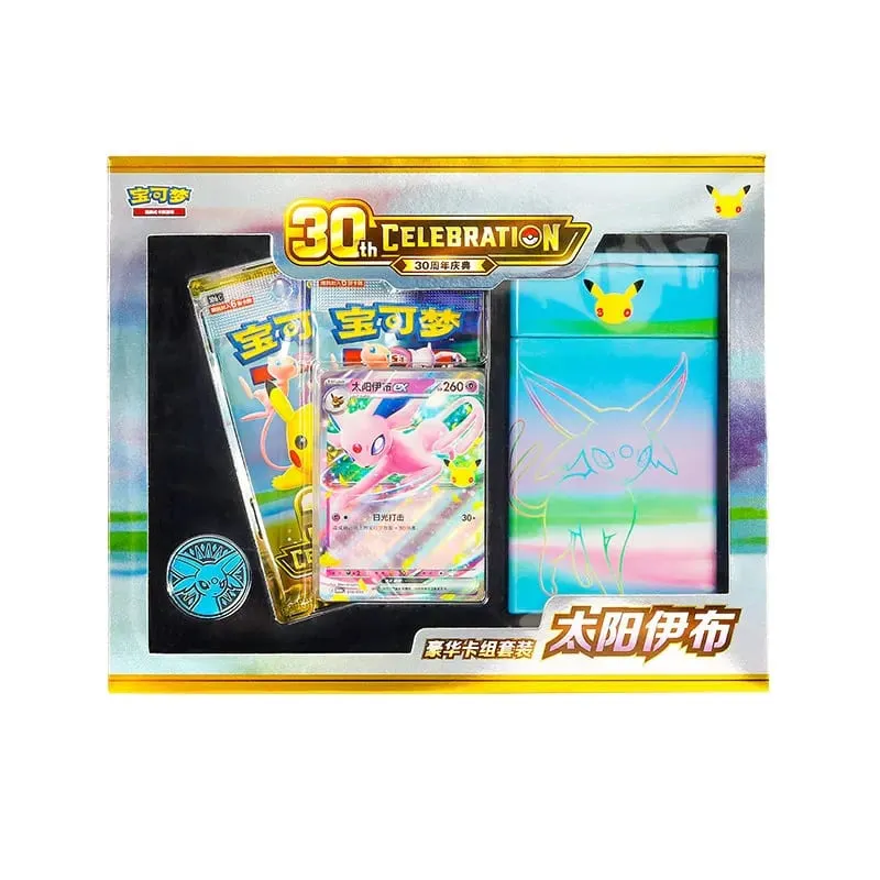 100% Original Pokemon 30th ANNIVERSARY Celebration จีนตัวย่อหรูหราการ์ดชุด PTCG Swap การ์ดเกมของขวัญกล่องของเล่น — image 4