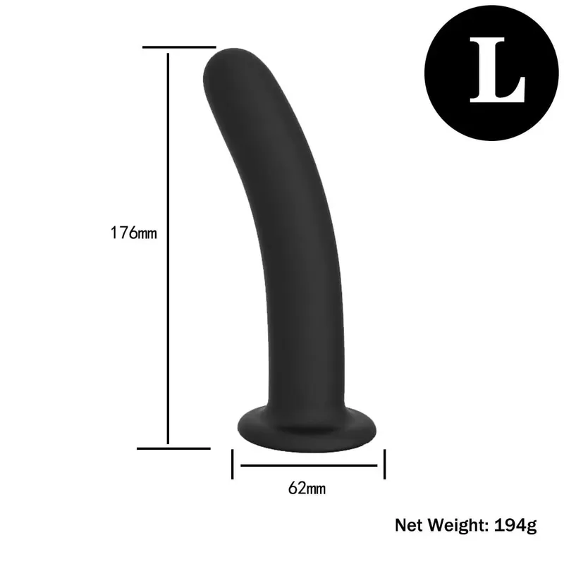 Justerbar silikonestrop på dildo-sele med stærk sugekop Slank buet binding Dildo Bærbart sexlegetøj til kvinder Mænd Cou — image 20