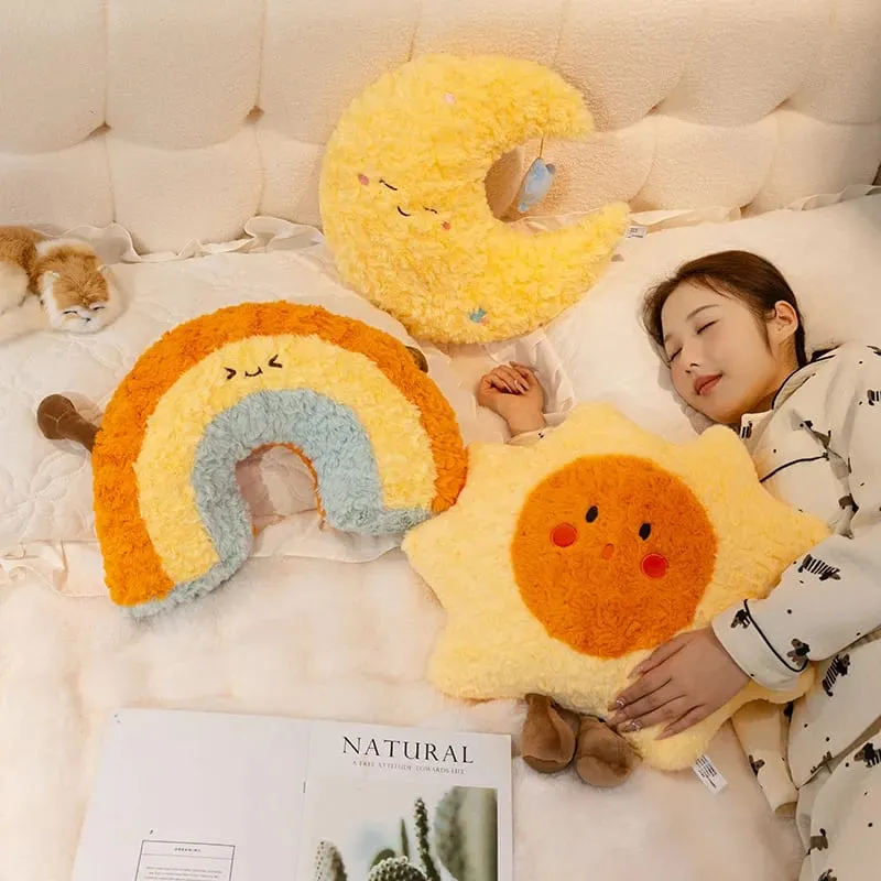 Coussin en peluche arc-en-ciel, mignon, nuage, soleil, lune, étoile, jouet en peluche, décoration de chambre à coucher, poupée, coussin de canapé, 45cm — image 4