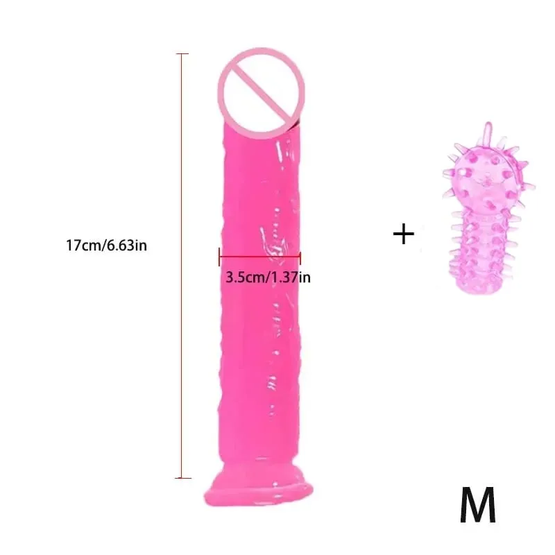 Godemiché rose doux et réaliste avec ventouse, gros pénis en Silicone, jouets sexuels anaux pour adultes, bouchons Dilldo pour femmes lesbiennes