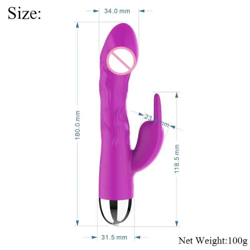 Ogromny silikonowy wibrator Dildo królik dla kobiet stymulacja łechtaczki masaż 10 prędkości G Spot wibrator zabawki erotyczne dla dorosłych