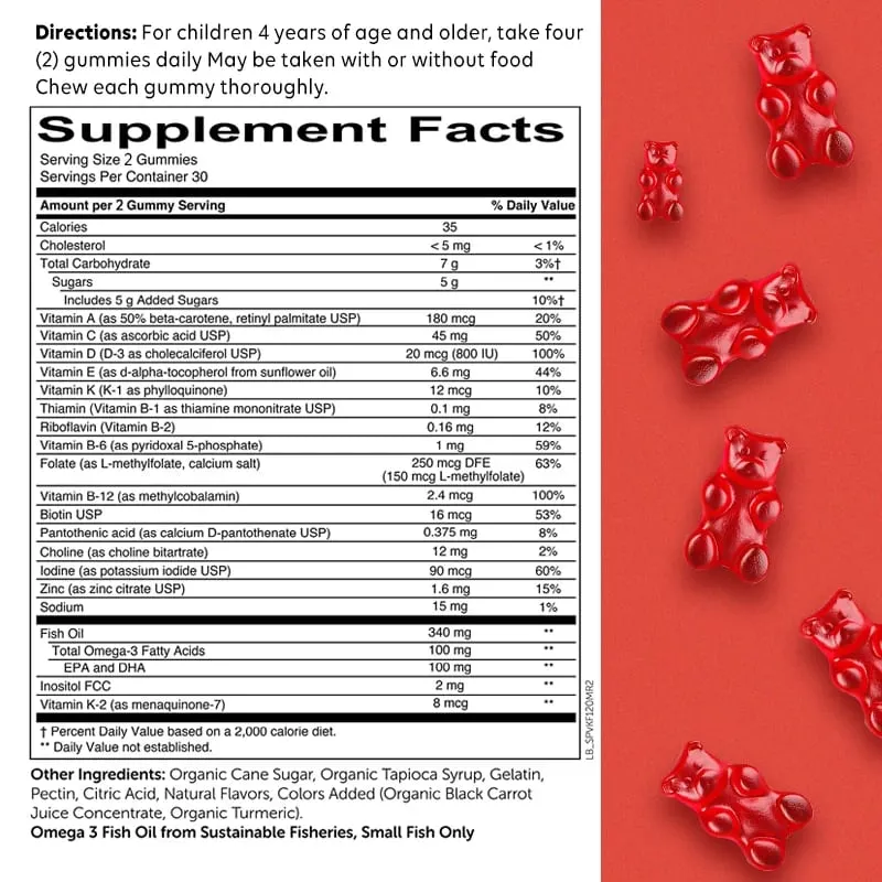 Children's Multivitamin Gummies - with Vitamin C Omega-3 Fish Oil - Boosts Immunity and Supports Brain Health — image 3