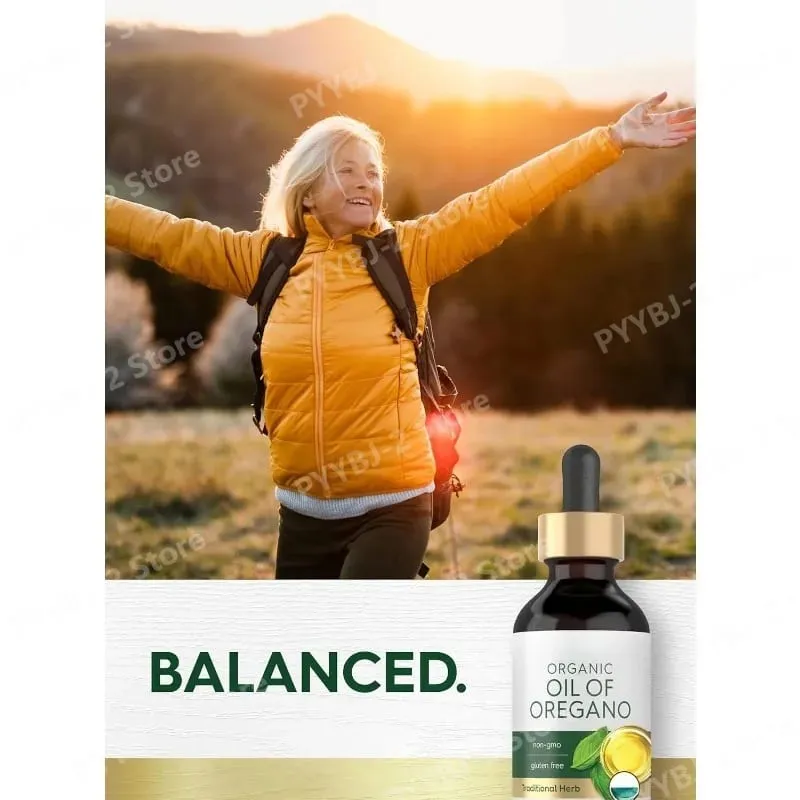 Organický olej z oregana Tekuté kapky Veganský bylinný doplněk Zdraví Non-GMO Bezlepková denní nutriční podpora 60 ml na láhev
