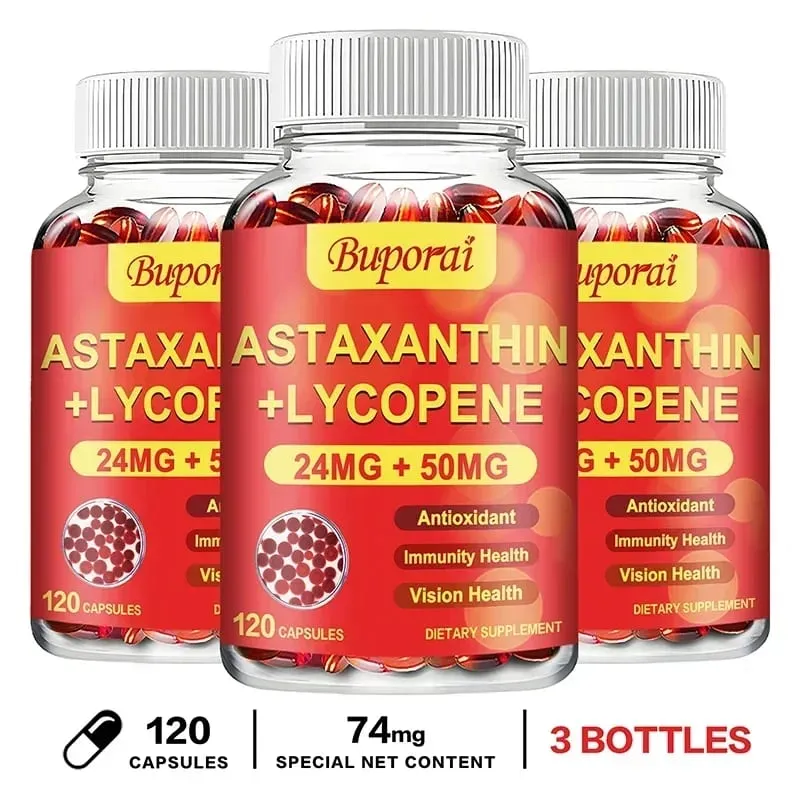 Astaxanthin + Lycopin-Kapseln – Antioxidans unterstützt das Sehvermögen des Herzens und die Gesundheit der Prostata verbessert die Immunität — image 8