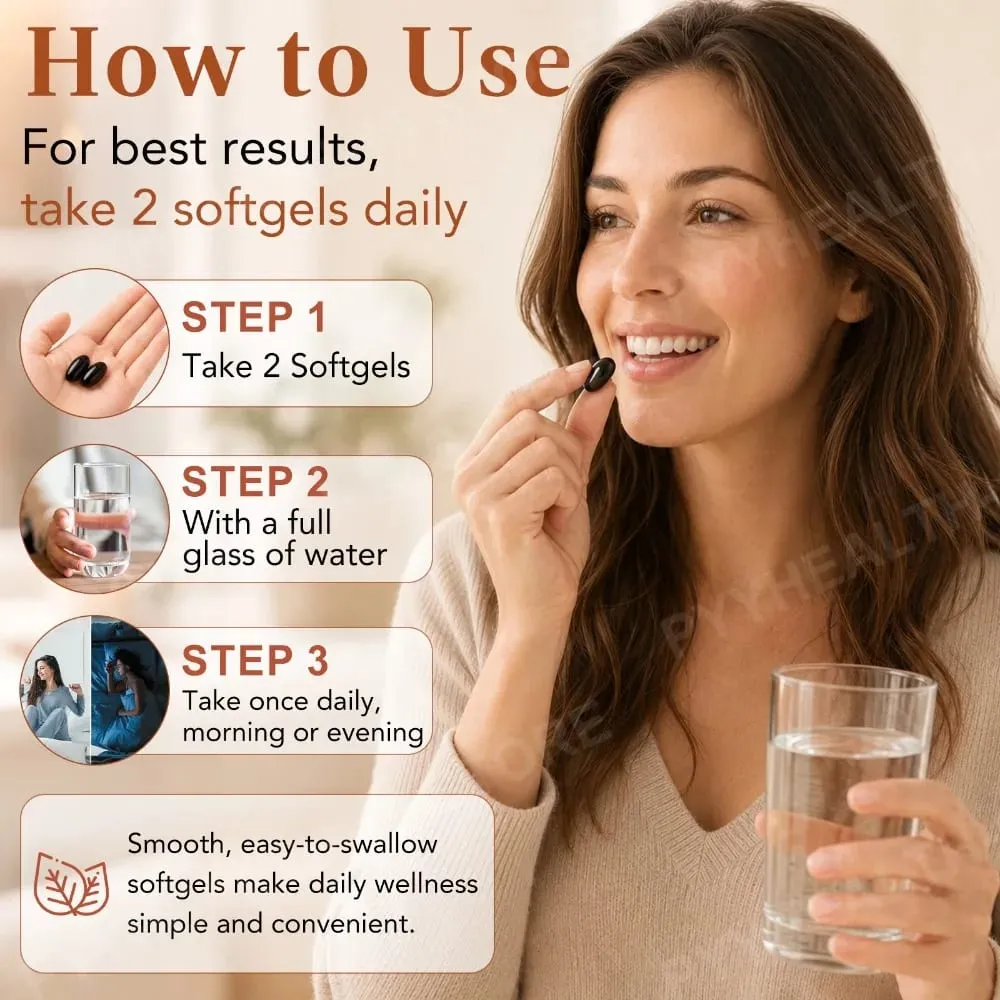 Estratto di aglio nero Softgel 600 mg Concentrato 10:1 per il benessere del cuore Supporto immunitario Equilibrio digestivo Vitalità 120 conteggi — image 5