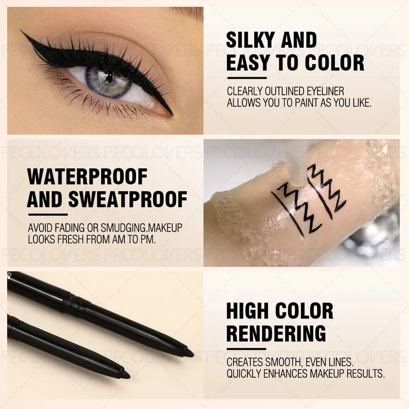 3ชิ้น/เซ็ตMatteลิปสติก + อายไลเนอร์สีดำ + ปากกาอายแชโดว์เงาMatchเพื่อสร้างBlack Punkแต่งหน้าที่สมบูรณ์แบบสำหรับฮาโลวีน/งานปาร์ตี้ — image 6